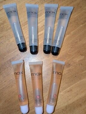 Max Cherimoya Clear & Peach Lip Gloss Set of 7 - Clear and Peach Shades